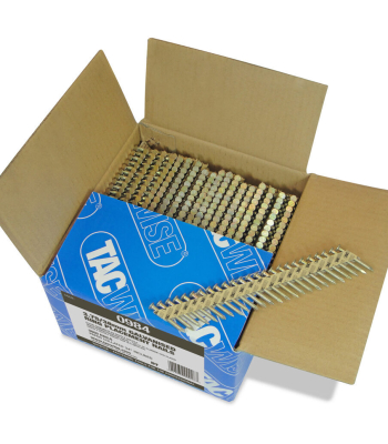 Tacwise Type 3.75/38mm Extra Galvanised Framing Nails, Positive Placement, Round Head, Ring Shank, 34° Inclined, Paper Collated, Pack of 3000 to suit Tacwise FRH38THH - Code 0984