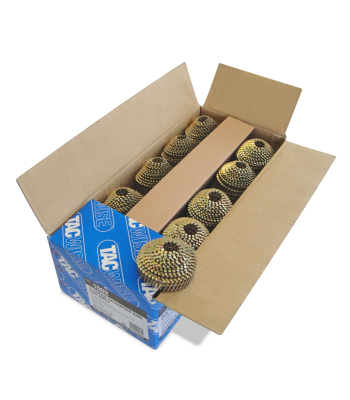 Tacwise Type 2.1/32mm Galvanised Conical Top Coil Nails, Diamond Point, Ring Shank, 16° Inclined, Wire Collated, Pack of 14,400 to suit Tacwise DCN50LHH, FCN50LHH, FCN55V and FCN65V - Code 1002