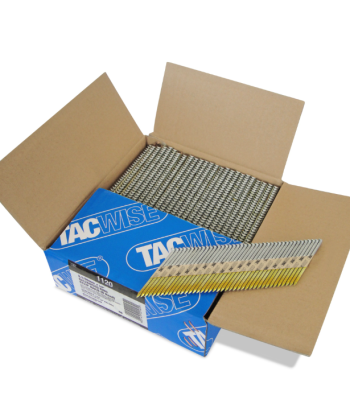 Tacwise Type 3.1/65mm Extra Galvanised Framing Nails, D Head, Ring Shank, 34° Inclined, Paper Collated, Pack of 2200 to suit Tacwise KSN90V, JSN90MHH and JSN00LHH - Code 1120