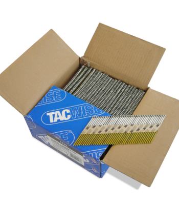 Tacwise Type 3.1/75mm Extra Galvanised Framing Nails, D Head, Ring Shank, 34° Inclined, Paper Collated, Pack of 2200 to suit Tacwise KDH90V, KDH90XHH and JDH90FHH - Code 1121