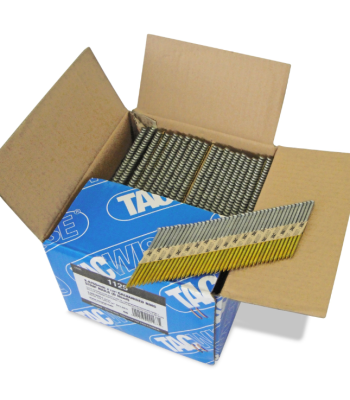 Tacwise Type 2.8/65mm Extra Galvanised Framing Nails, D Head, Ring Shank, 34° Inclined, Paper Collated, Pack of 3300 to suit Tacwise KDH90V, KDH90XHH and JDH90FHH - Code 1125
