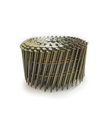 Tacwise Type 2.1/35mm Galvanised Flat Top Coil Nails, Ring Shank, 16° Inclined, Wire Collated, Pack of 14,400 to suit Tacwise FCN50LHH2, GCN57P, FCN55V, FCN57V and HCN65P - Code 1518