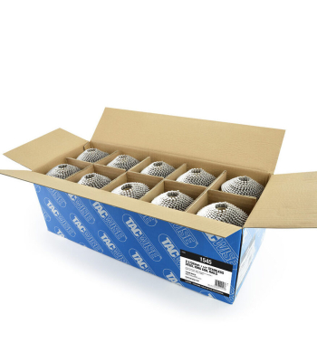 Tacwise Type 2.1/32mm Stainless Steel Conical Top Coil Nails, Diamond Point, Ring Shank, 16° Incline, Wire Collated, Pack of 14,400 to suit Tacwise DCN50LHH, FCN50LHH, FCN55V and FCN65V - Code 1545