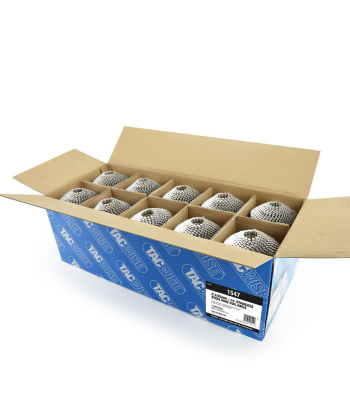Tacwise Type 2.1/45mm Stainless Steel Conical Top Coil Nails, Diamond Point, Ring Shank, 16° Incline, Wire Collated, Pack of 14,400 to suit Tacwise DCN50LHH, FCN50LHH, FCN55V and FCN65V - Code 1547