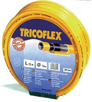 100m Heavy Duty Medium Bore (� inch  / 19mm) Yellow Tricoflex Hose