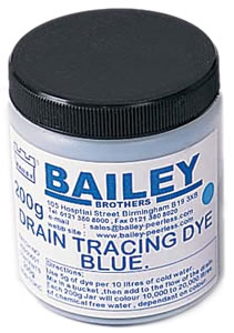 Bailey Drain Tracing Dye (Blue)