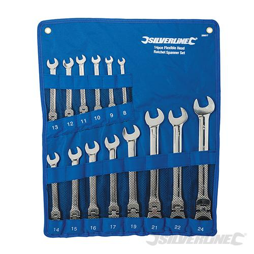 21mm Silverline 589698 Flexible Head Ratchet Spanner