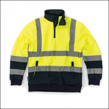 Tough Grit Hi-Vis 2-Tone Sweatshirt Yellow/Navy - XL - Code 164972