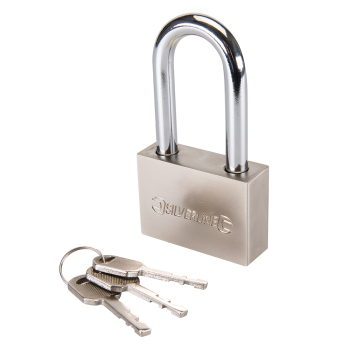 Silverline Steel Padlock Long Shackle - 60mm - Code 186812