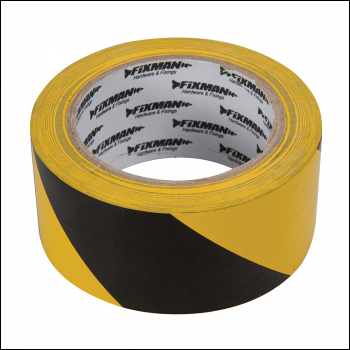 Fixman Hazard Tape - 50mm x 33m Black/Yellow - Code 190195