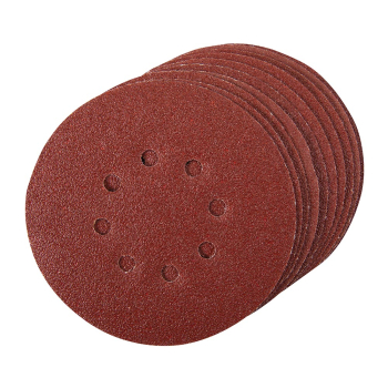 Silverline Hook & Loop Discs Punched 150mm 10pk