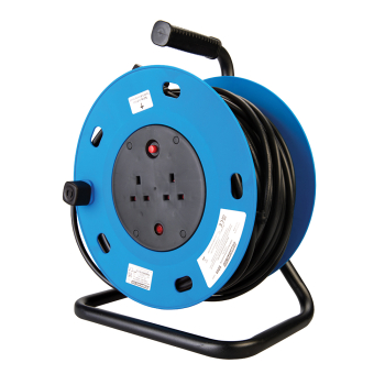 Powermaster Cable Reel Freestanding 13A 230V - 2-Gang 50m - Code 200084