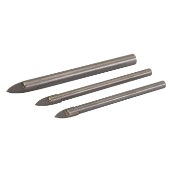 Silverline Tile & Glass Drill Bit Set 3pce - 5, 6 & 8mm - Code 217584