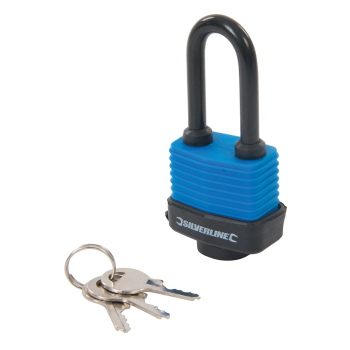 Silverline Weather-Resistant Padlock Long Shackle - 48mm - Code 218458