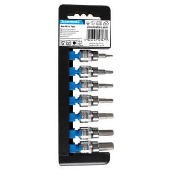 Silverline Hex Bit Set 3/8 inch  Drive 7pce - Hex 3 - 10mm - Code 225127