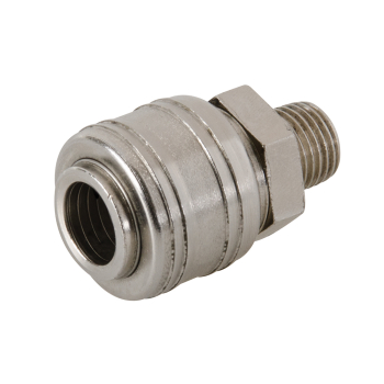 Silverline Euro Air Line Male Thread Quick Coupler - 1/4 inch  BSP - Code 237552