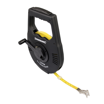 Silverline Geared Surveyors Tape - 100m / 328ft x 12mm - Code 250220