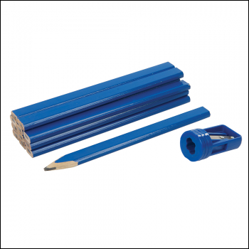 Silverline Carpenters Pencils & Sharpener Set 13pce - 175mm - Code 250227
