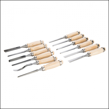 Silverline Wood Carving Set 12pce - 200mm - Code 250241