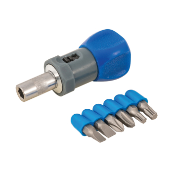 Silverline Stubby Ratchet Screwdriver Set 7pce - 7pce - Code 250488