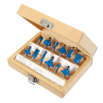 Silverline 8mm TCT Router Bit Set 12pce - 8mm - Code 251678