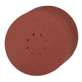 Silverline Hook & Loop Discs Punched 225mm 10pk - 60 Grit - Code 274762