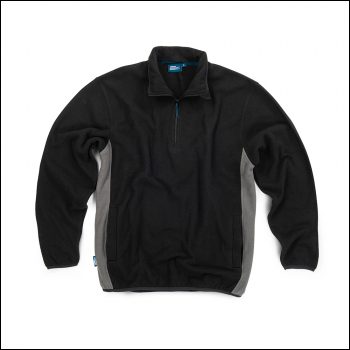 Tough Grit 2-Tone 1/4 Zip Fleece Black / Charcoal - XL - Code 277490