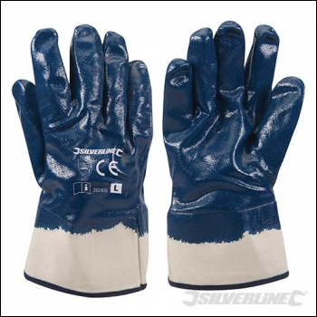 Silverline Jersey Lined Nitrile Gloves - L10 - Code 282405