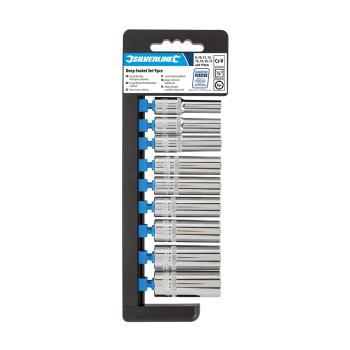 Silverline Deep Socket Set 3/8 inch  Drive 6pt Metric 9pce - 8 - 19mm - Code 282407