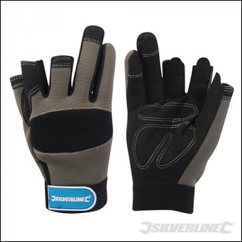 Silverline Part Fingerless Mechanics Gloves - Large - Code 282597