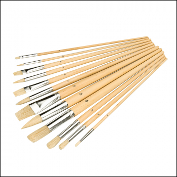 Silverline Artists Paint Brush Set 12pce - Mixed Tips - Code 282606
