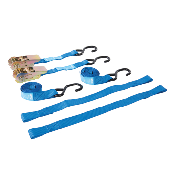 Silverline Motorbike Tie-Down Set 4pce - Rated 350kg Capacity 700kg - Code 285155