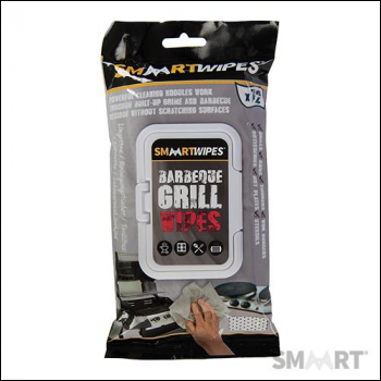 SMAART Anti-Bacterial Barbecue Grill Cleaning Wipes 12pk - 12pk - Box of 24 - Code 291364