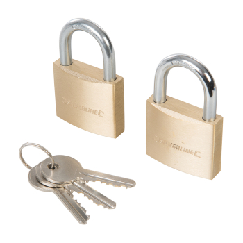 Silverline Keyed Alike Padlocks 2pk - 40mm - Code 307578