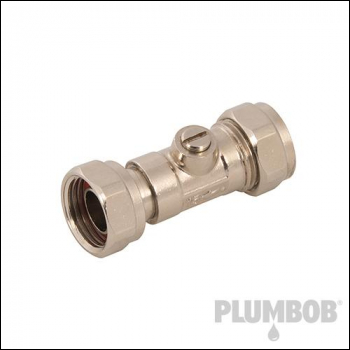 Plumbob Service Valve - 15mm x 1/2 inch  Straight - Code 308901