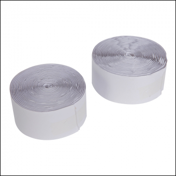 Fixman Hook & Loop Tape White Self-Adhesive 2pce - 50mm x 5m - Code 316144