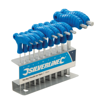 Silverline Hex Key T-Handle Set 10pce - 2 - 10mm - Code 323710