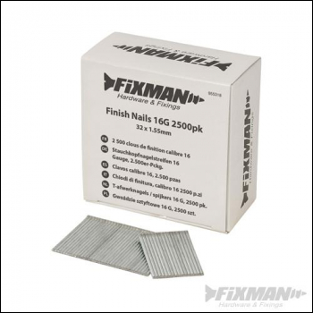 Fixman Finish Nails 16G 2500pk - 38 x 1.55mm - Code 334728