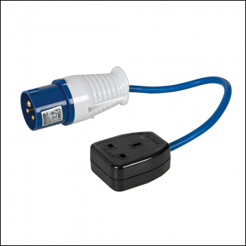 Powermaster 16A-13A Fly Lead Converter - 16A Plug to 13A Socket - Code 341082