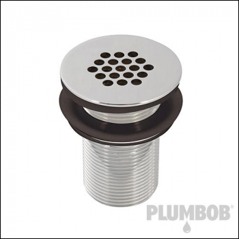 Plumbob Flat-Grid 19-Hole Brass Basin Waste Unslotted - Without Overflow - Code 343222