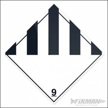 Fixman Class 9 Dangerous Goods Sign - 250 x 250mm - Box of 5 - Code 343291