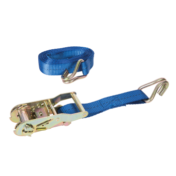 Silverline Ratchet Tie Down Strap J-Hook - 4m x 30mm - Rated 400kg Capacity 800kg - Code 350060