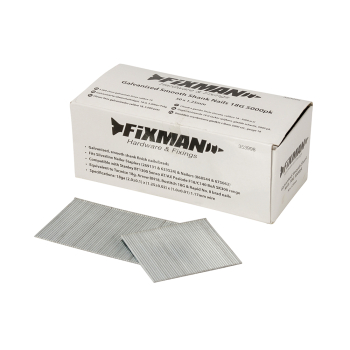 Fixman Galvanised Smooth Shank Nails 18G 5000pk - 50 x 1.25mm - Code 353998
