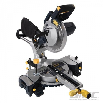 GMC 1800W Double Bar Sliding Mitre Saw 210mm - GM210S UK - Code 378634