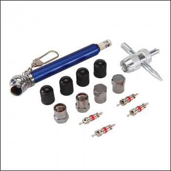 Silverline Tyre Valve Repair Kit 14pce - 10 - 50psi - Code 380568