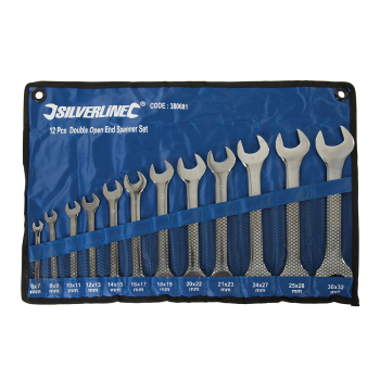 Silverline Open-Ended Spanner Set 12pce - 6 - 32mm - Code 380681