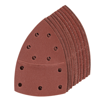 Silverline Hook & Loop Multi-Sander Sheets 102 x 62mm, 93mm 10pk - 2 x 40, 60, 80, 120, 180 Grit - Code 380895