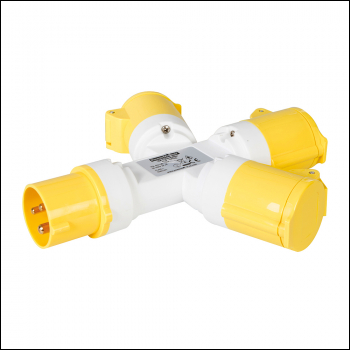 Powermaster 16A 3-Gang Splitter - 110V 3 Pin - Code 399015