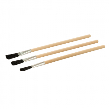 Dickie Dyer Flux Brushes 3pk - Wooden Handle - Code 405674