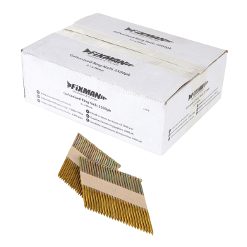 Fixman Galvanised Ring Nails 2500pk - 3.1 x 90mm - Code 413678